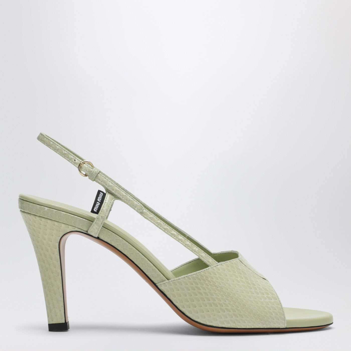 Miu Miu Pistachio-Colored Ayers Slingback Sandals Women MIU MIU