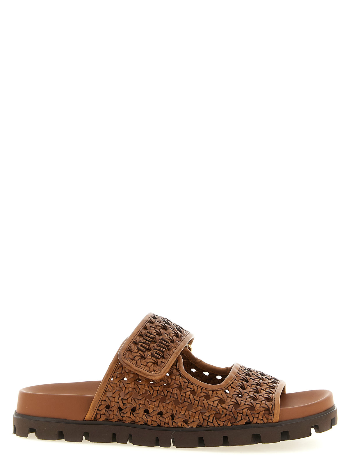 Miu Miu Women Braided Leather Sandals MIU MIU