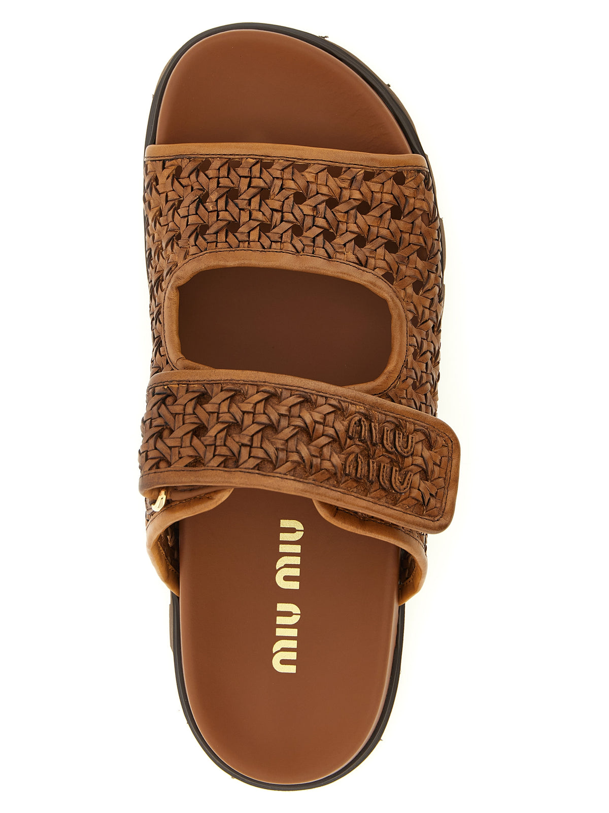 Miu Miu Women Braided Leather Sandals MIU MIU