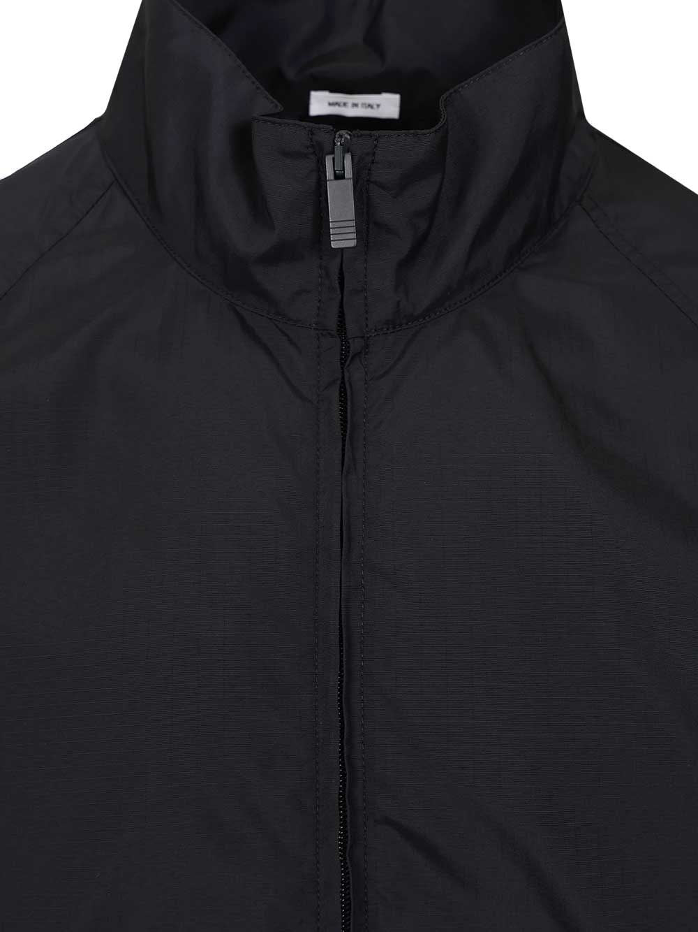 Thom Browne Men Zip Front Raglan Track Jacket W/ 4 Bar In Shiny Ripstop THOM BROWNE