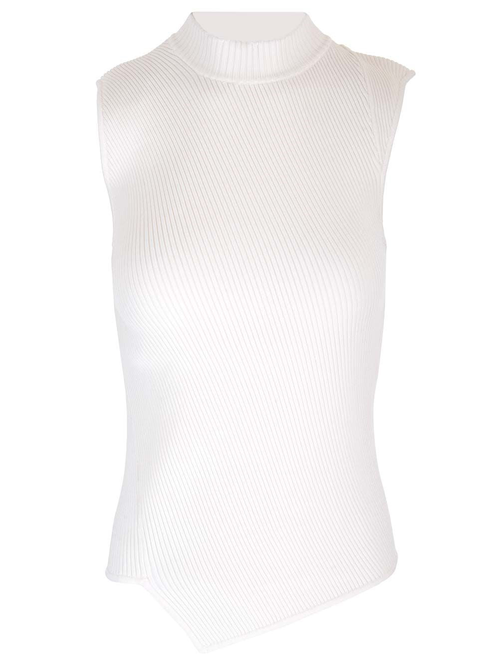 Toteme Women Asymmetric Knit Top White TOTEME