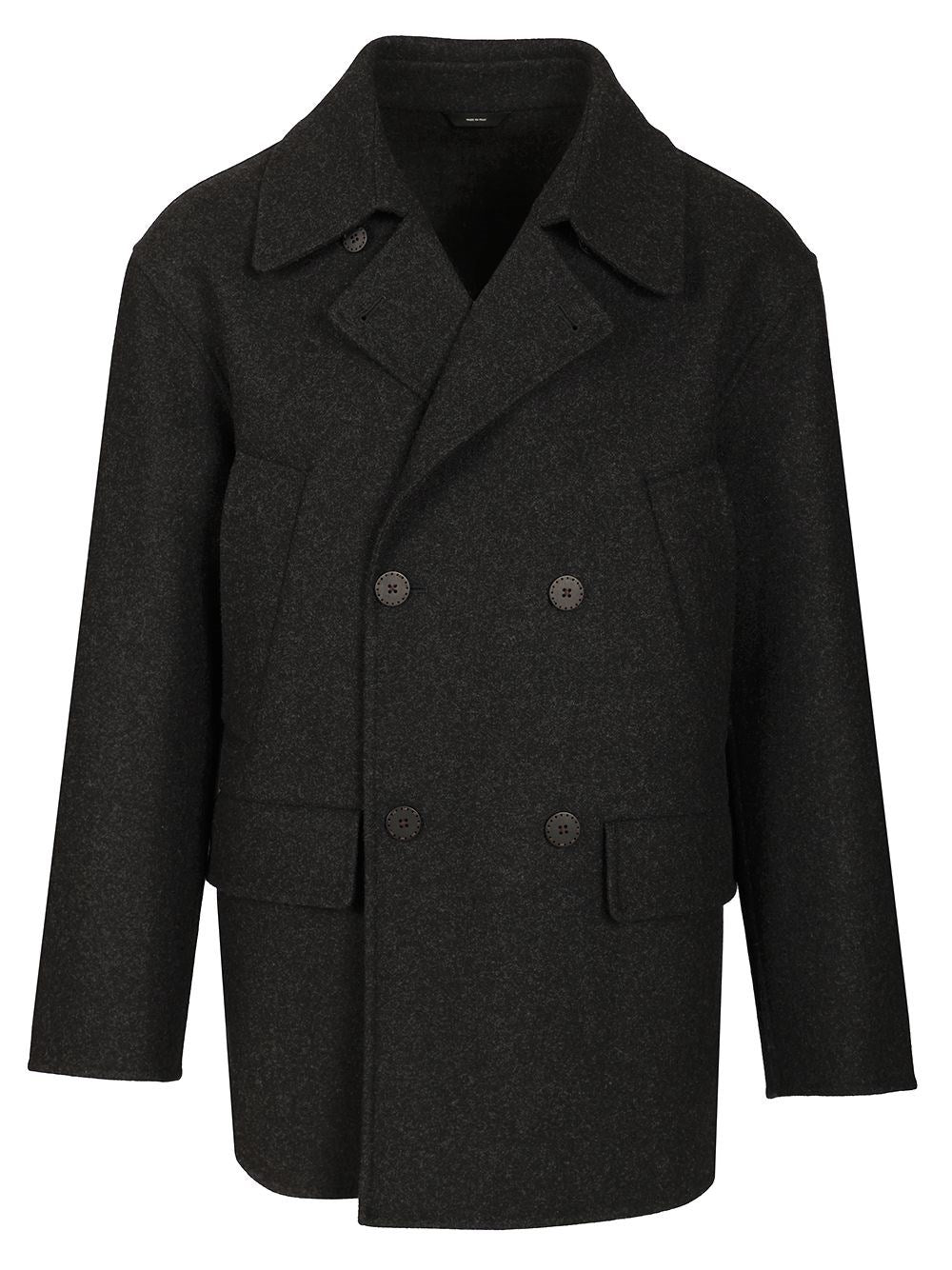 Fendi Men Wool Pea Coat FENDI