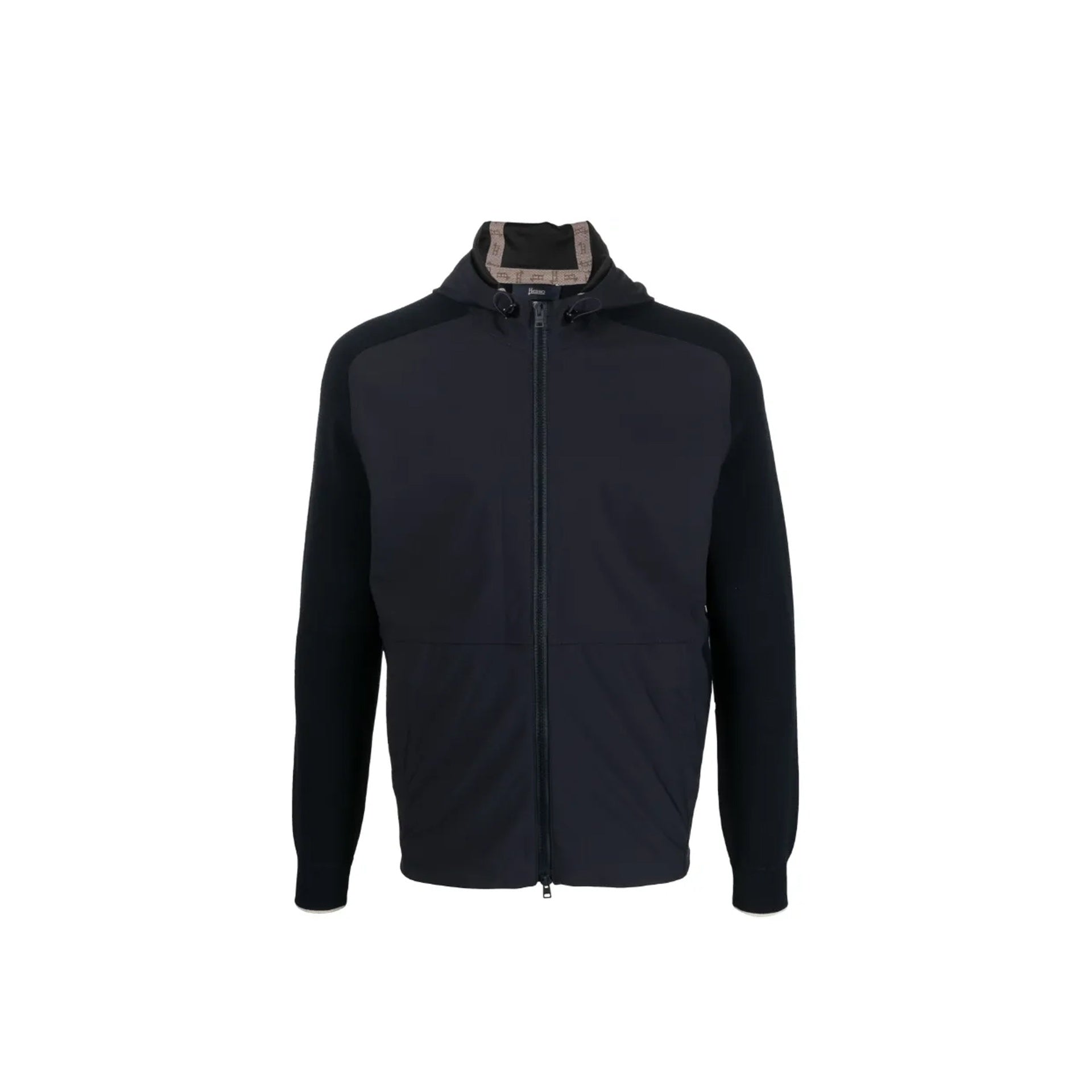 Herno Knit-Sleeve Hooded Jacket Men HERNO