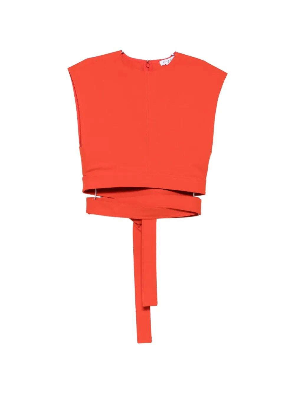 Alaïa Women Cropped Top In Cotton Gabardine With Band ALAIA