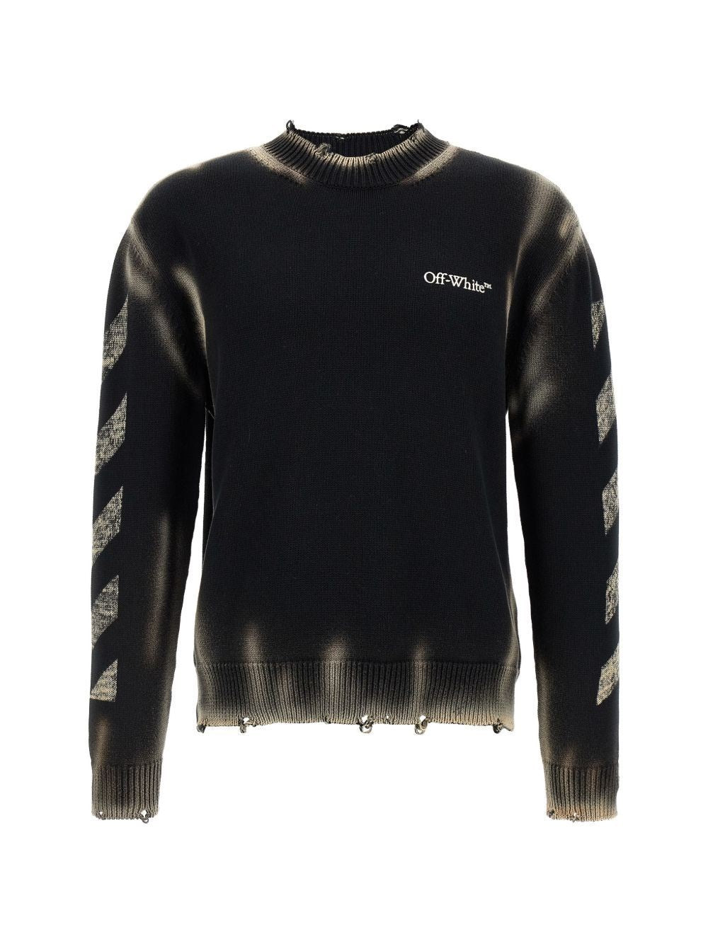 Off-White Men "Diag Arr Corrosion" Sweater OFF-WHITE
