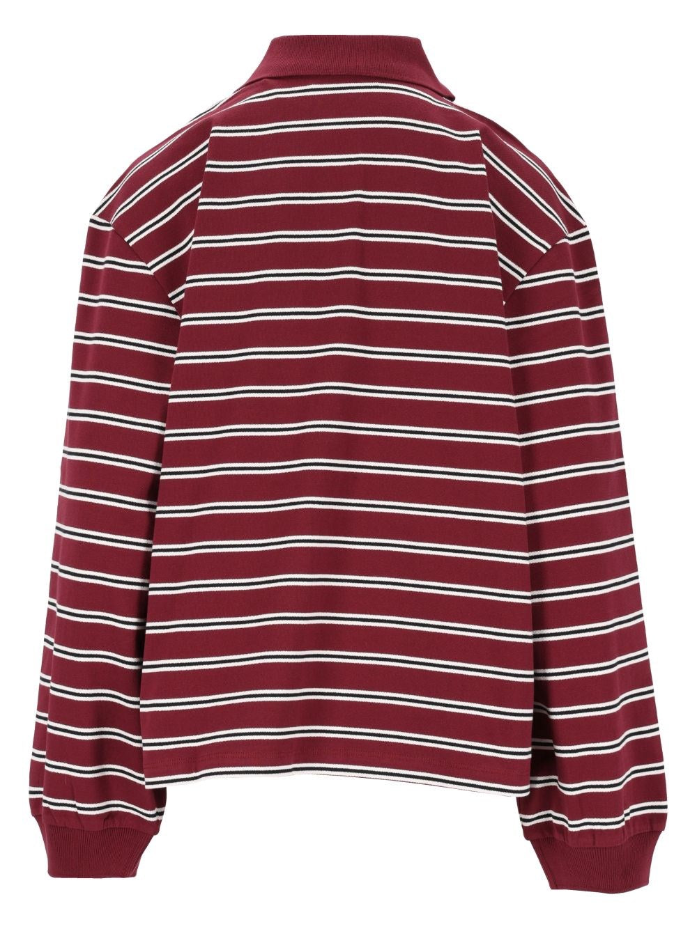 Rotate Women Long-Sleeved Striped Polo Shirt ROTATE