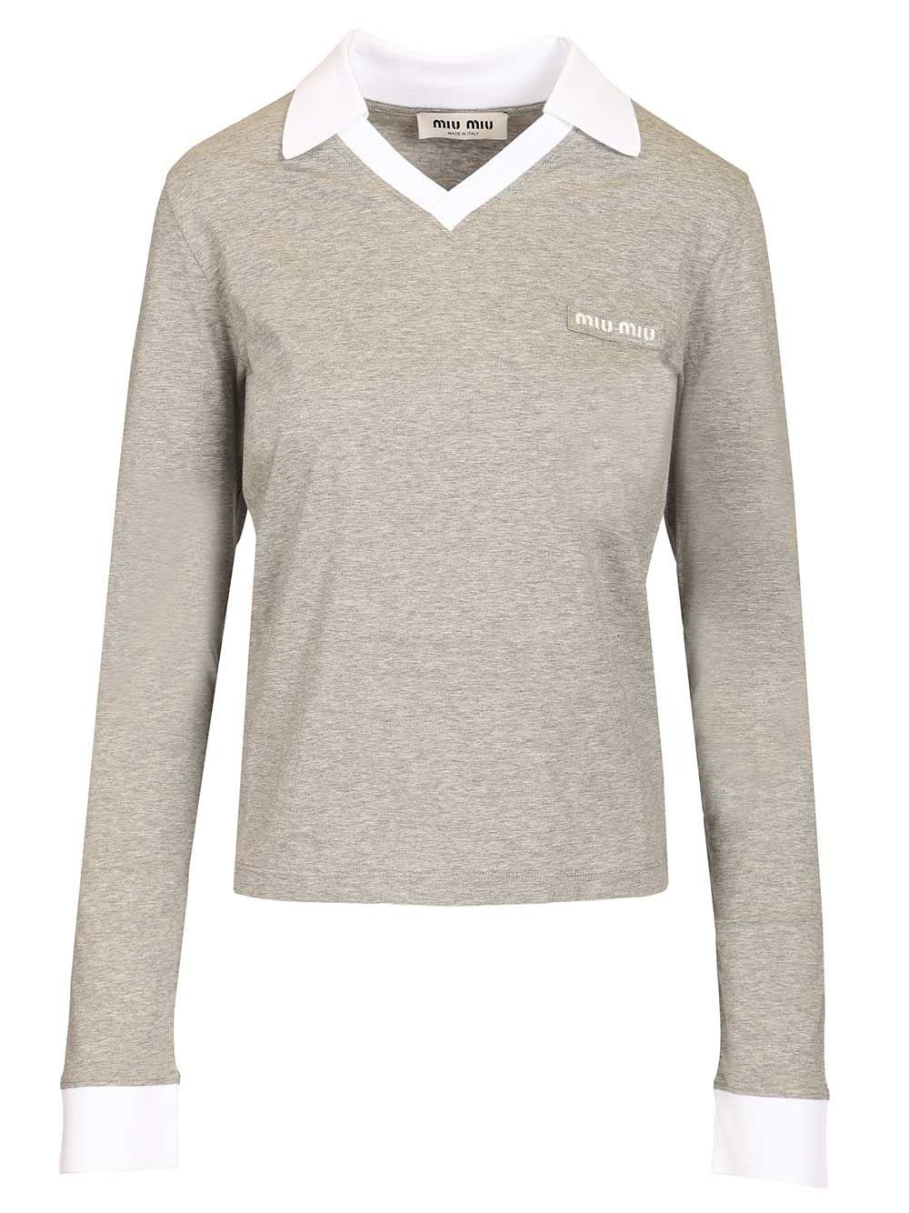 Miu Miu Women Cotton Jersey Sweatshirt
