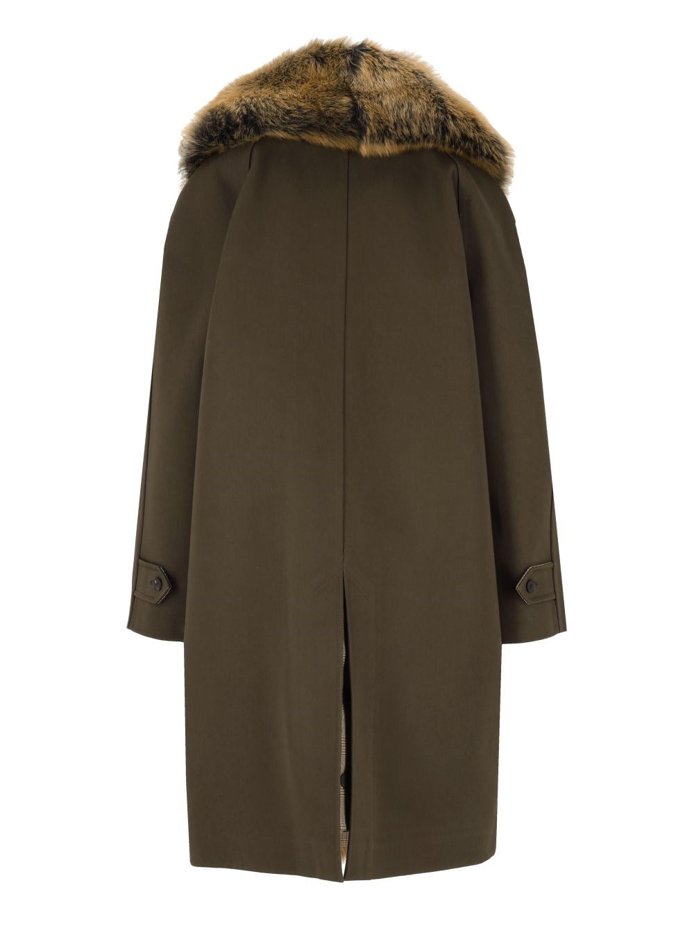 Saint Laurent Women Canvas And Shearling Coat SAINT LAURENT