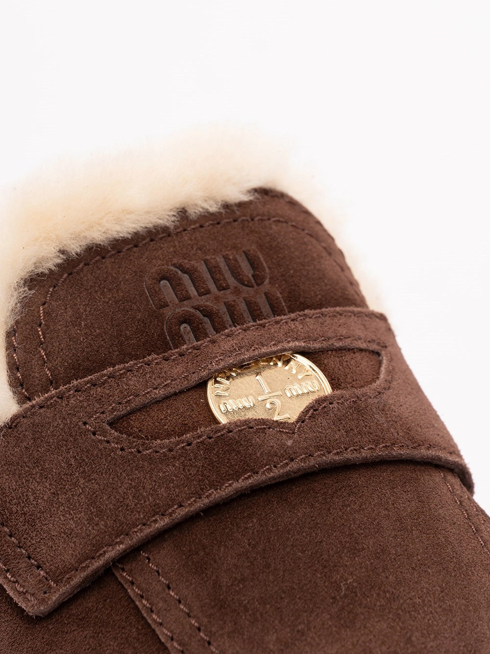 Miu Miu Women Suede And Shearling Mules MIU MIU