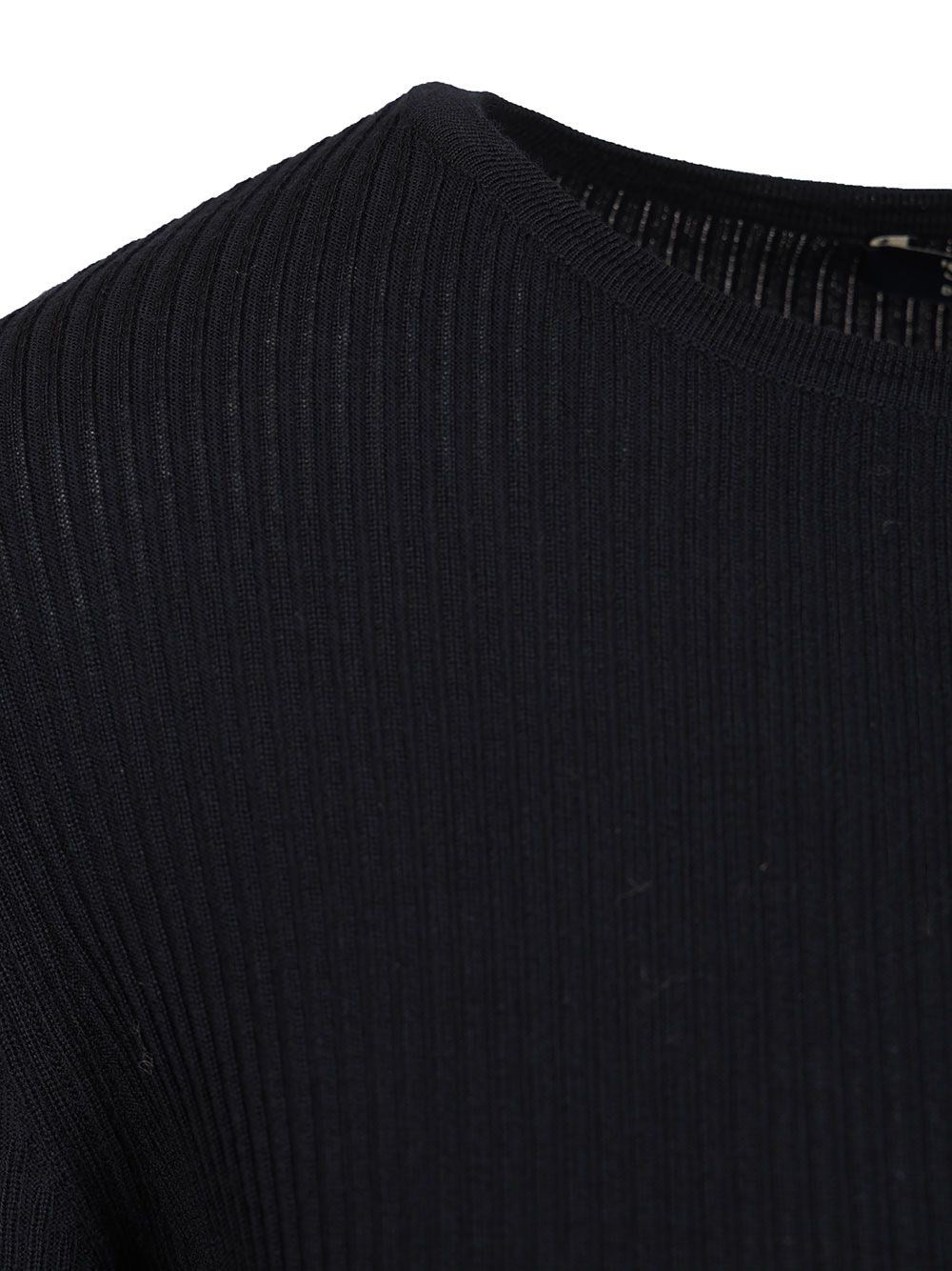 'S Max Mara Women Disegno Wool Rib Crewneck Long Sleeve S MAX MARA