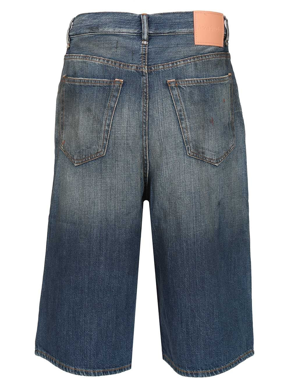 Acne Studios Men Organic Cotton Denim Shorts ACNE STUDIOS