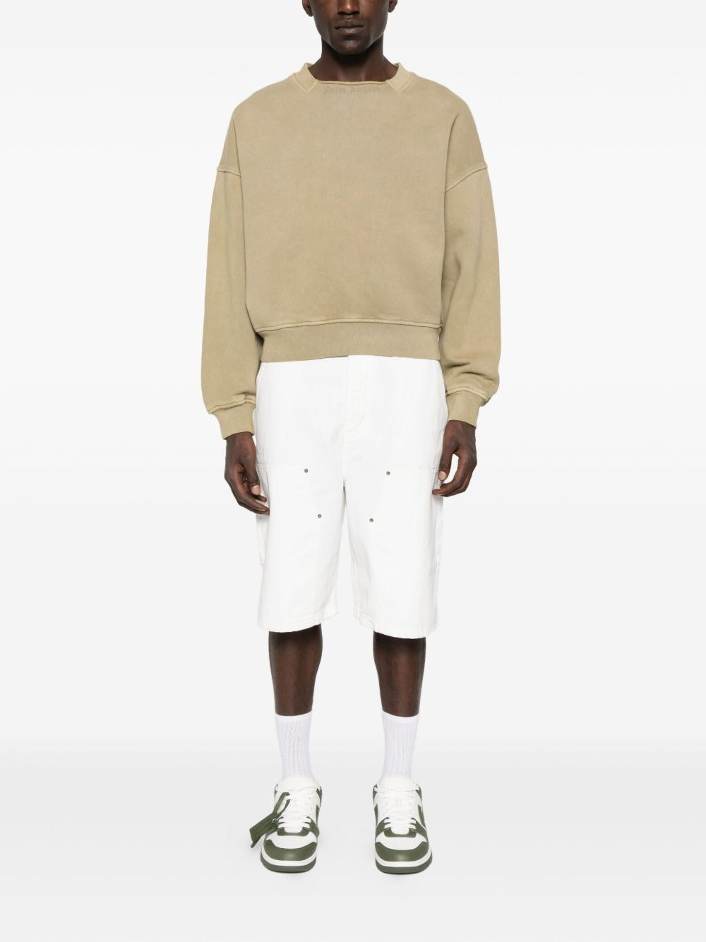 Palm Angels Men Curved Logo Sweatshirt PALM ANGELS