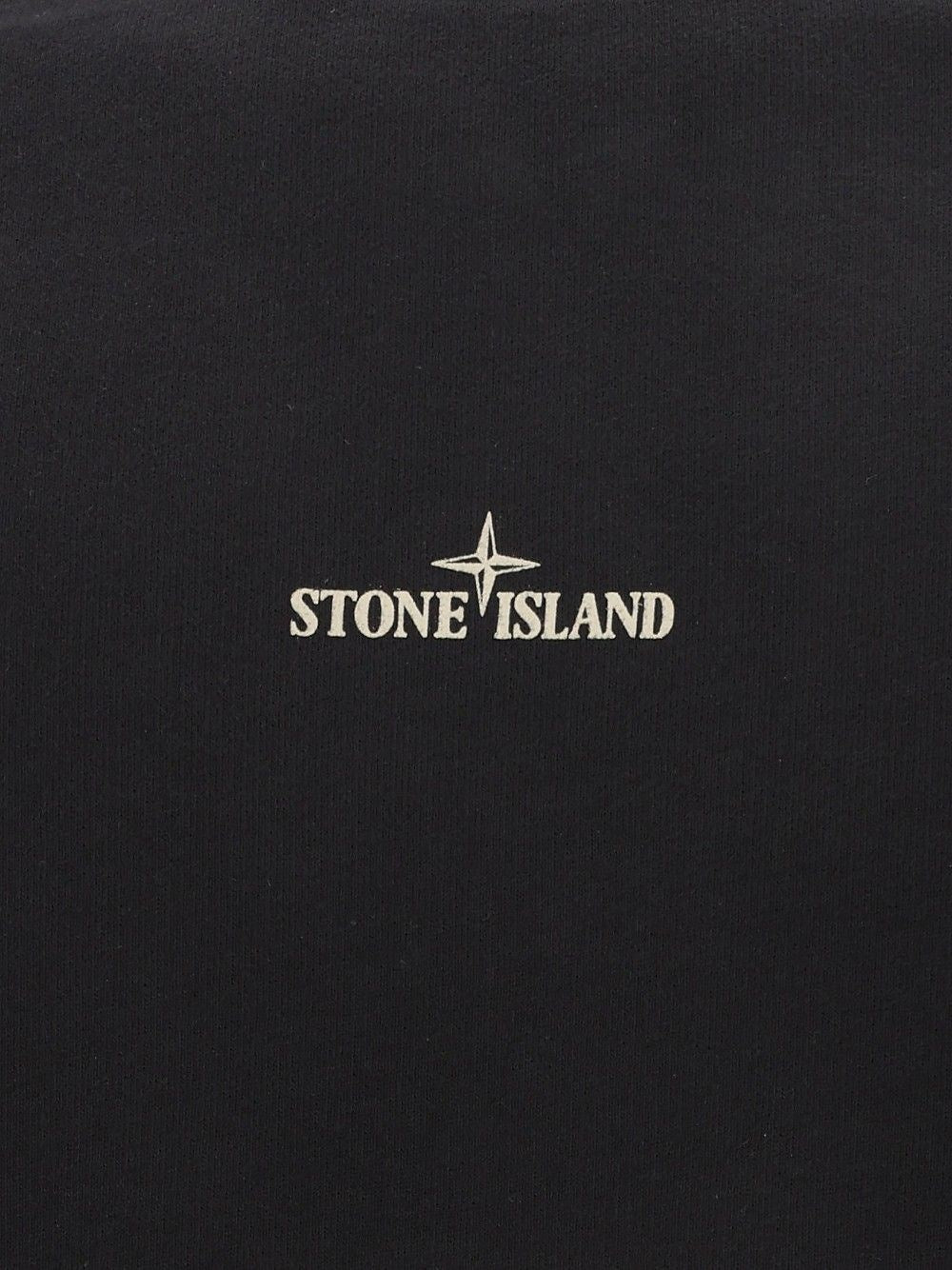 Stone Island Men Organic Cotton Fleece Crewneck Sweatshirt STONE ISLAND