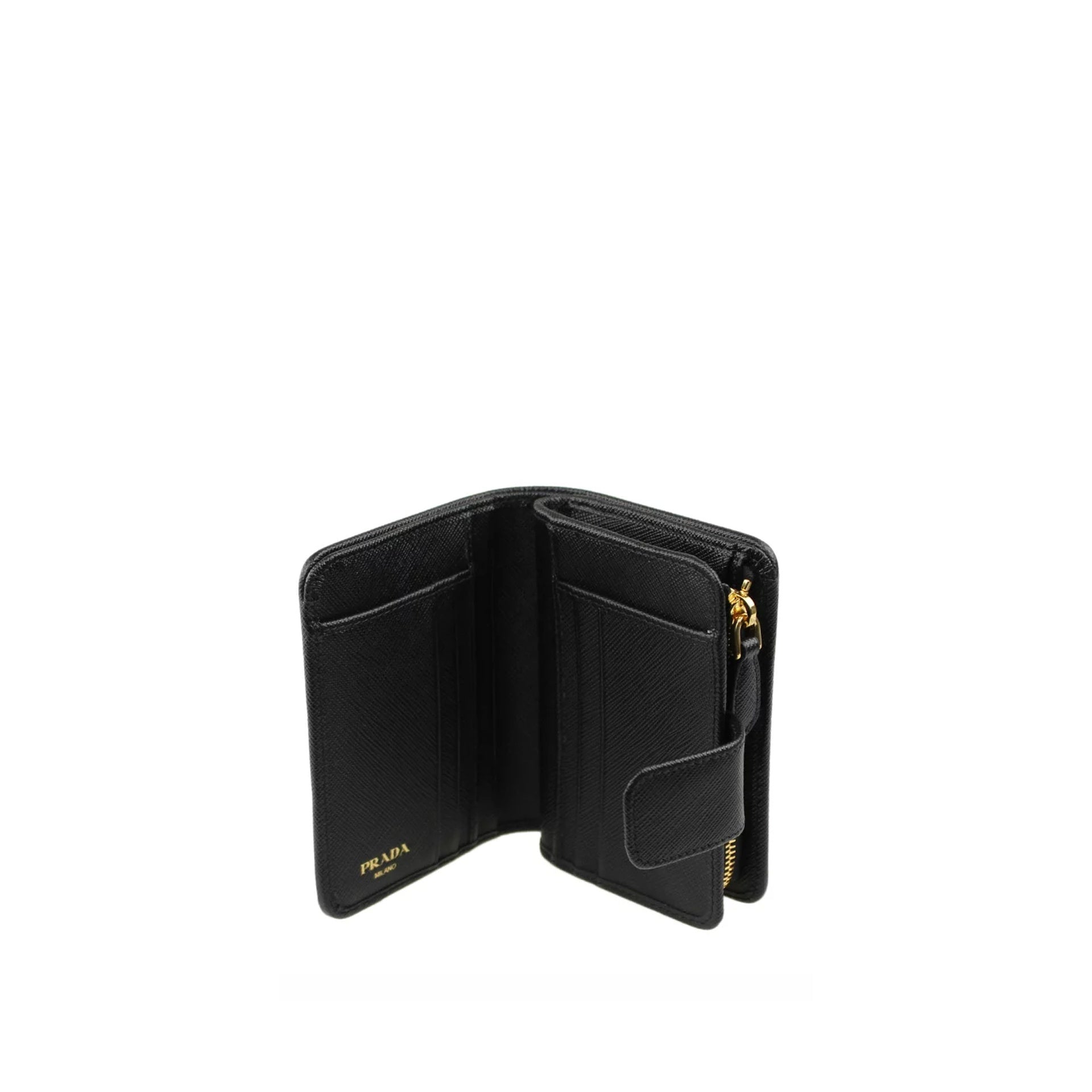 Prada Nylon And Leather French Wallet Women PRADA