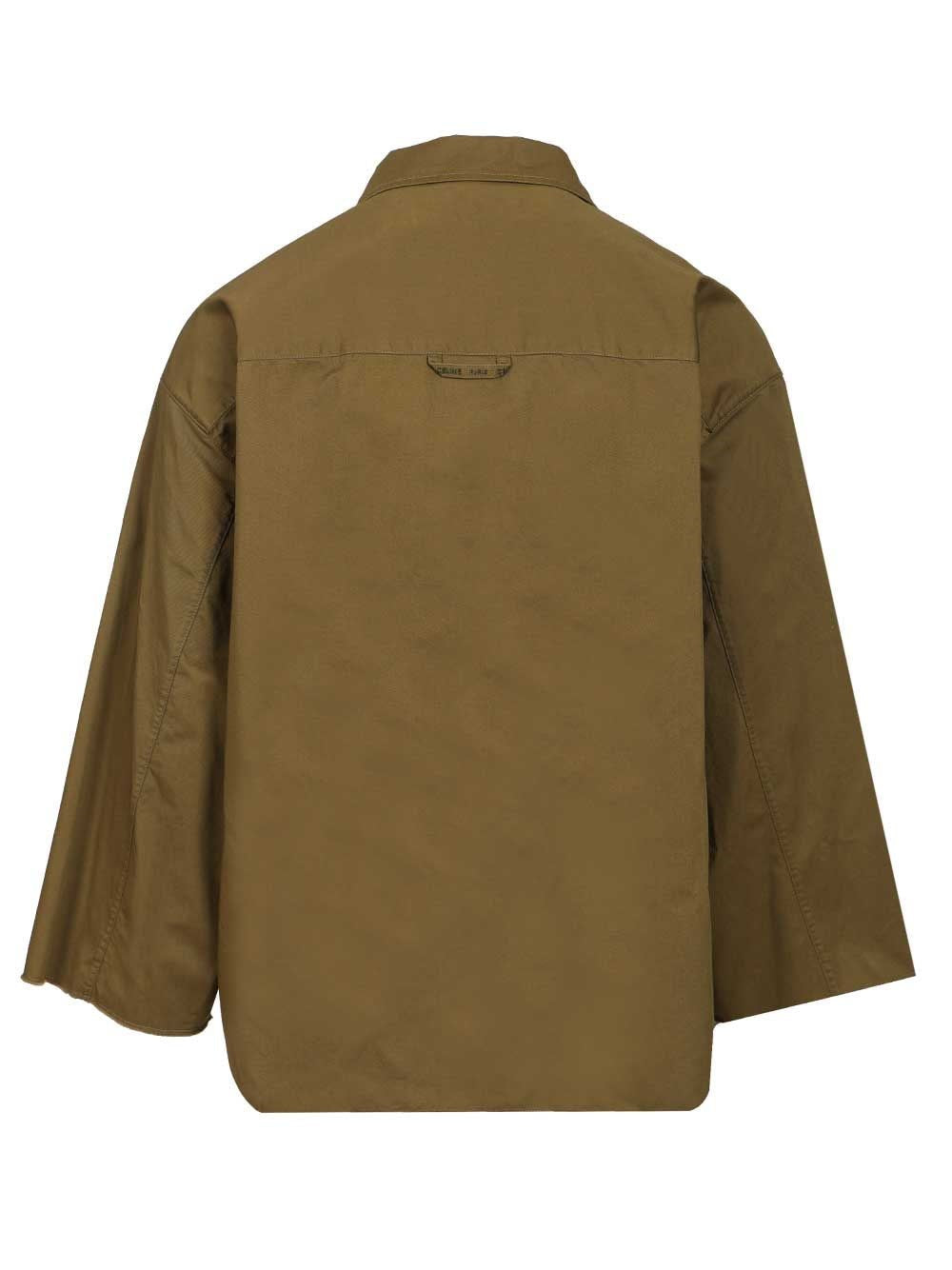 Celine Men Oversized Shirt In Cotton And Linen Twill CELINE