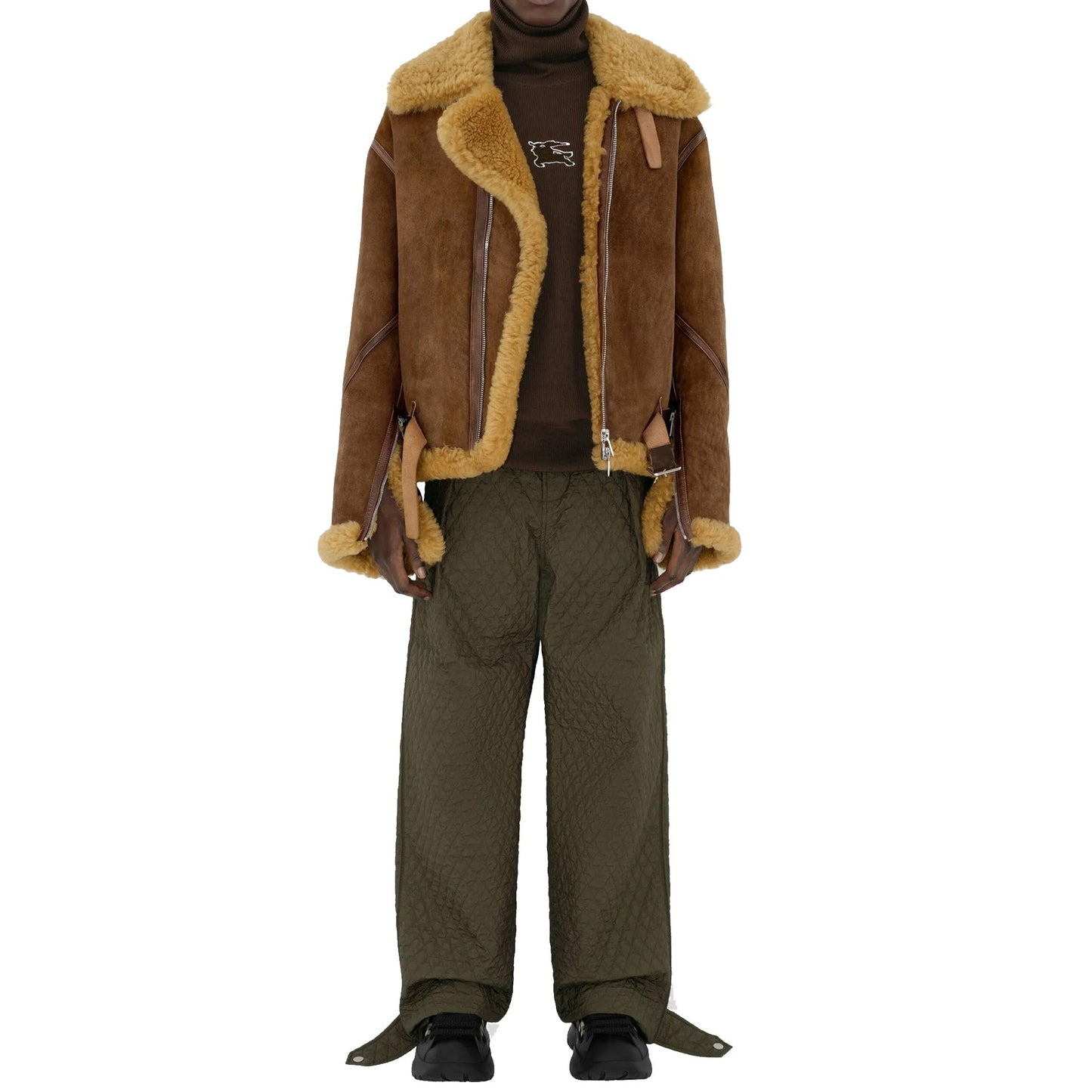 Burberry Quilted Pleated Pants Men BURBERRY