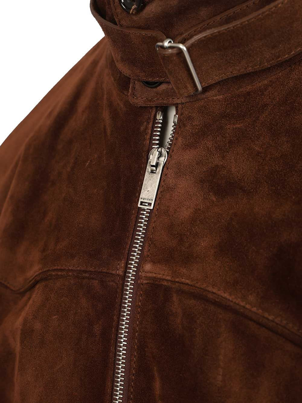 Mcqueen Men Suede Harrington Jacket ALEXANDER MCQUEEN