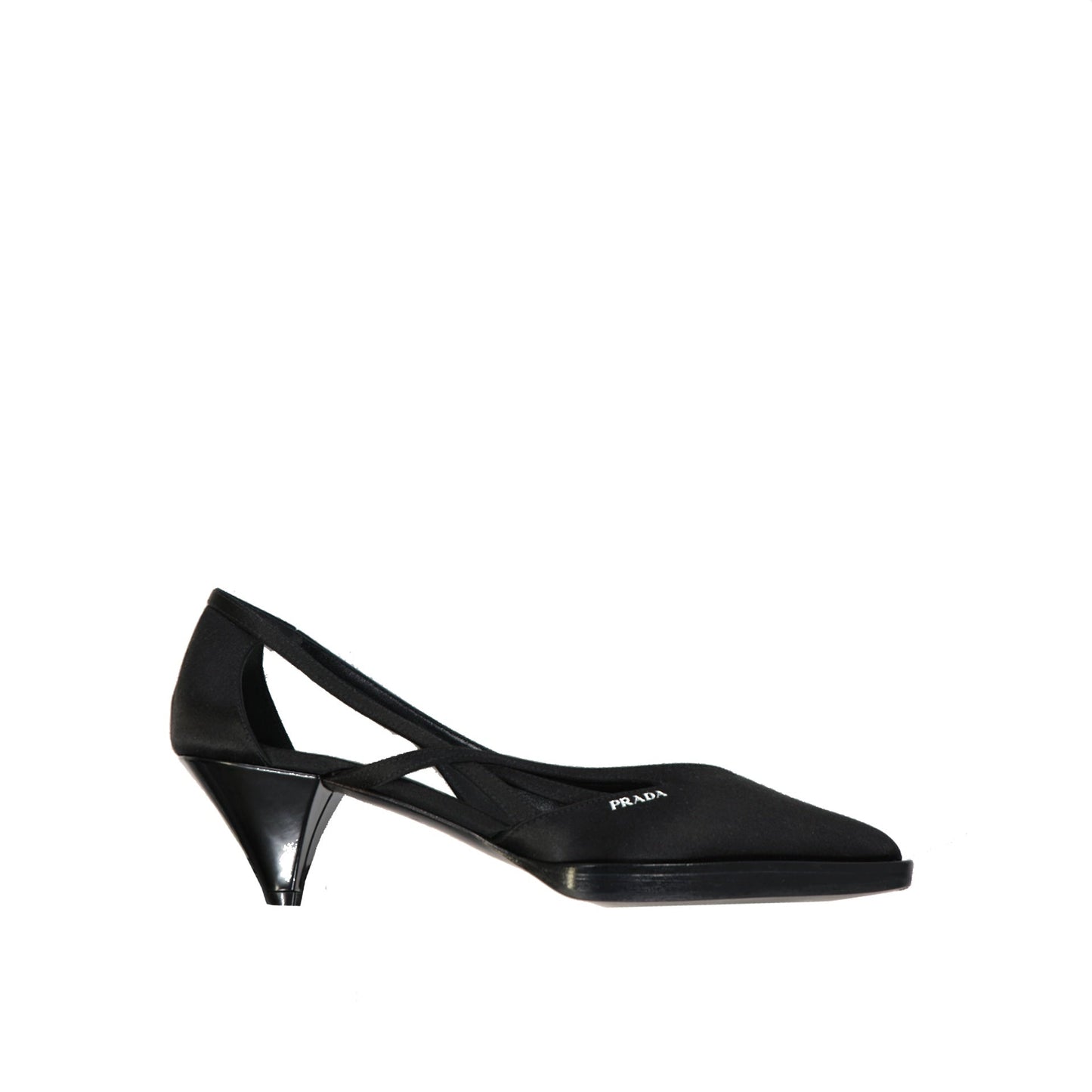 Prada 55Mm Cut-Out Satin Pumps Women PRADA