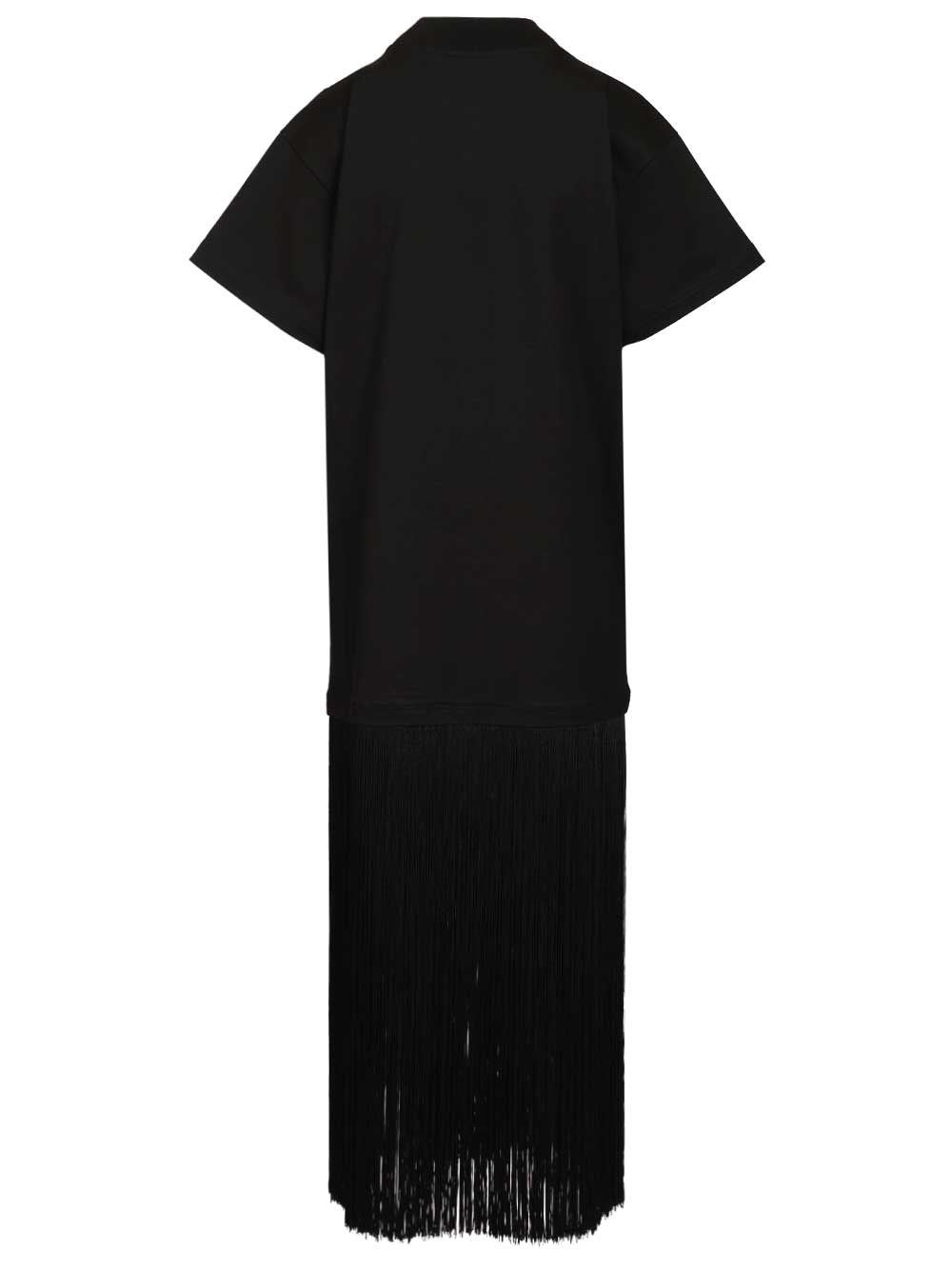 Alaïa Women Cotton Jersey T-Shirt With Fringe ALAIA