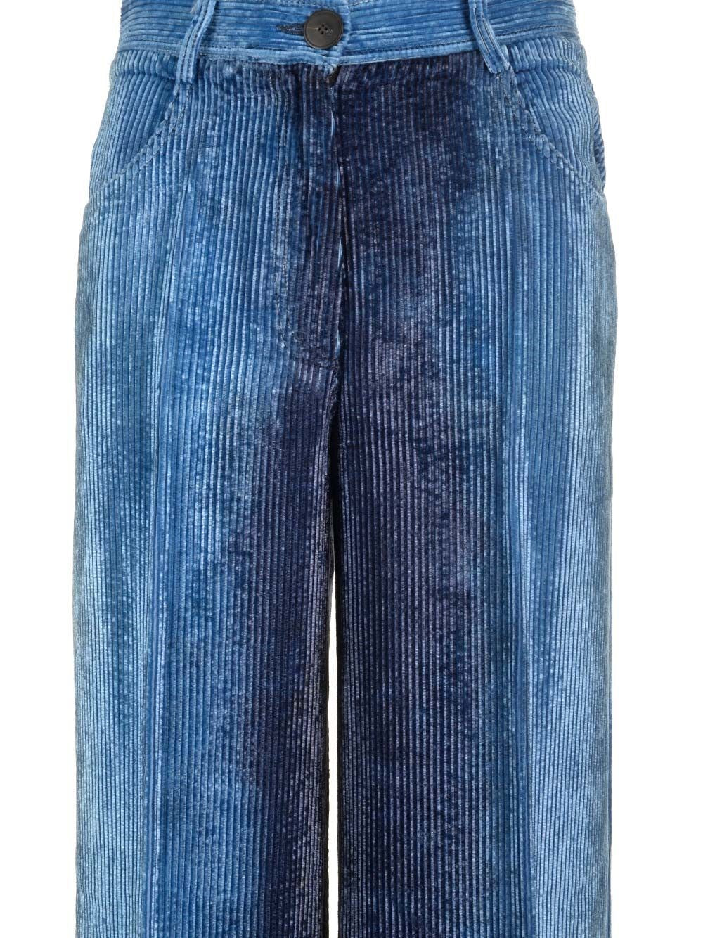 Forte_Forte Women Degradé Denim Velvet Wide Leg Pants Delavè FORTE FORTE