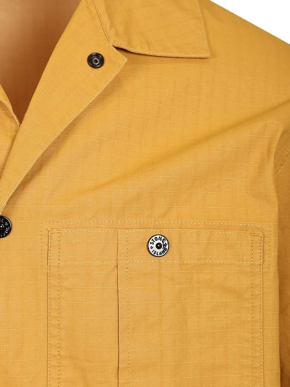 Stone Island Men Overshirt In Resin-Treated Cotton Ripstop STONE ISLAND