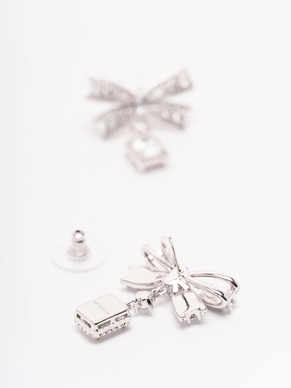 Self-Portrait Women Bow Crystal Drop Earrings SELF-PORTRAIT