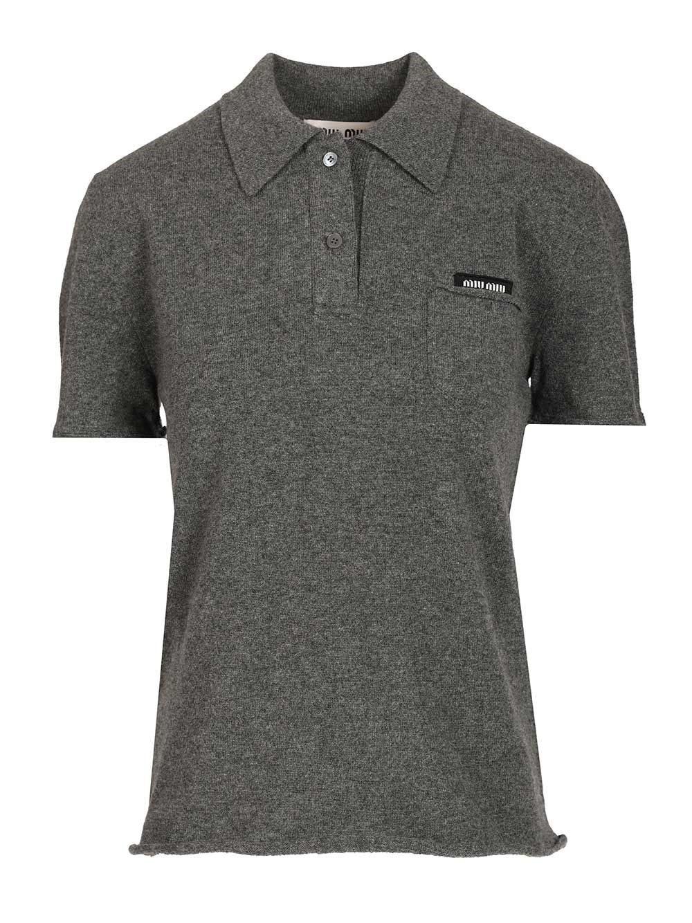 Miu Miu Women Cashmere Polo Shirt MIU MIU