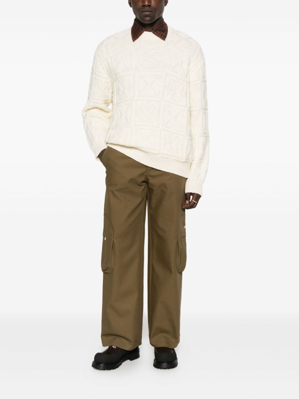 Off-White Men Bookish Cotton Cargo Pant OFF-WHITE