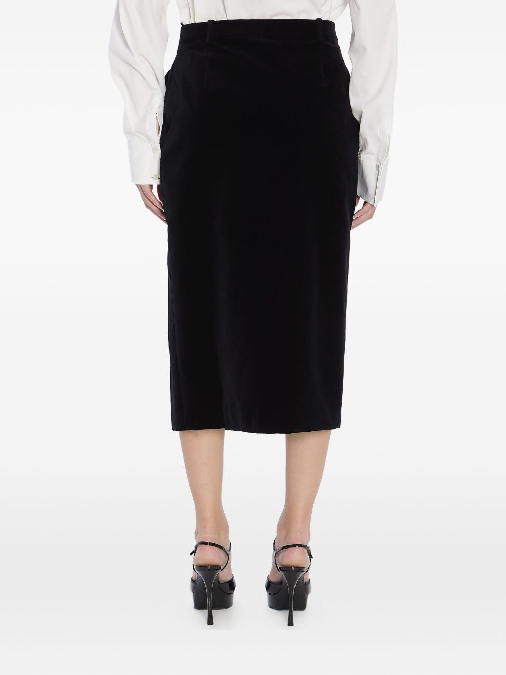 Saint Laurent Women Wrap Midi Skirt SAINT LAURENT