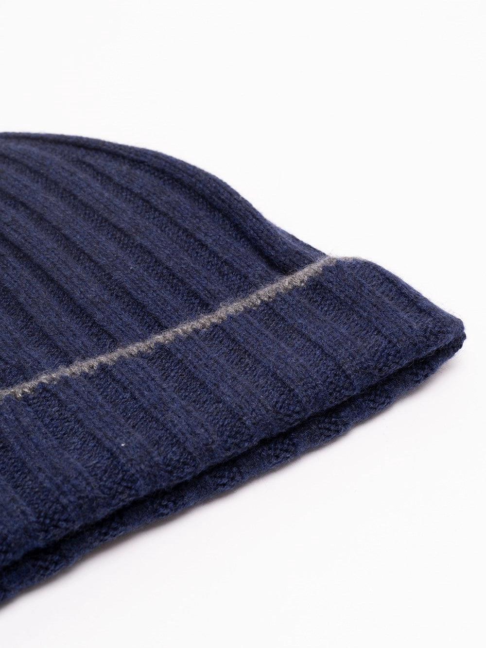 Brunello Cucinelli Men Cashmere Rib Knit Beanie BRUNELLO CUCINELLI