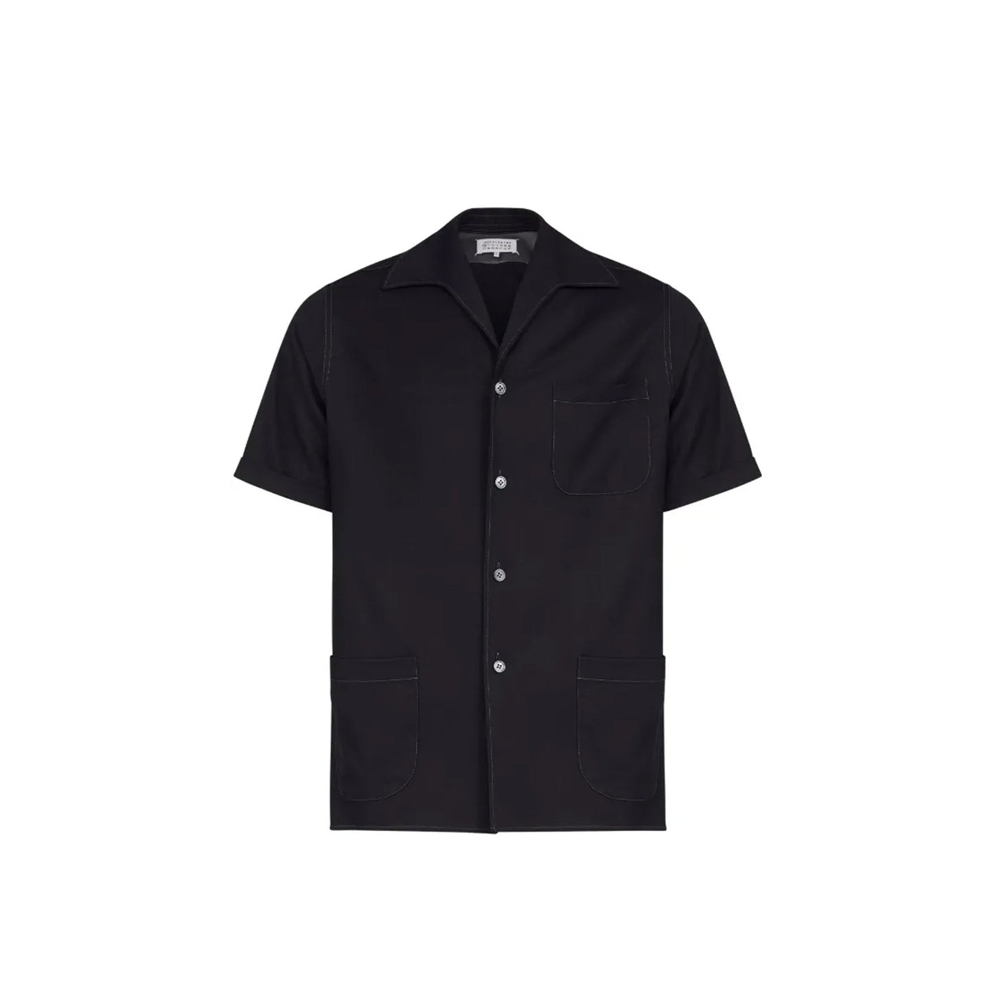 Maison Margiela Short-Sleeve Wool Shirt Men MAISON MARGIELA