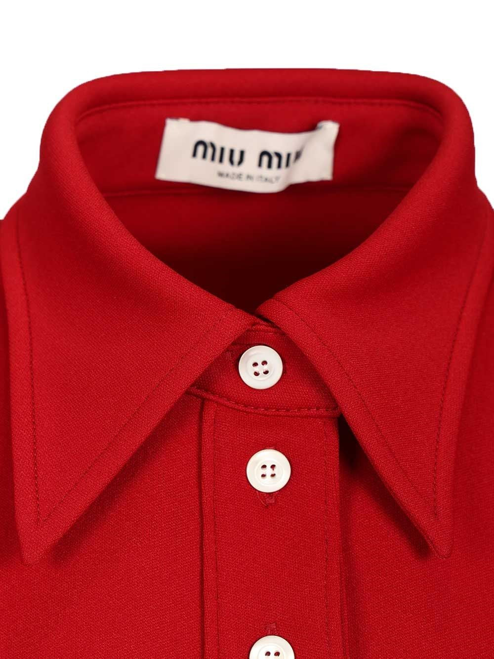Miu Miu Women Technical Jersey Polo Shirt MIU MIU