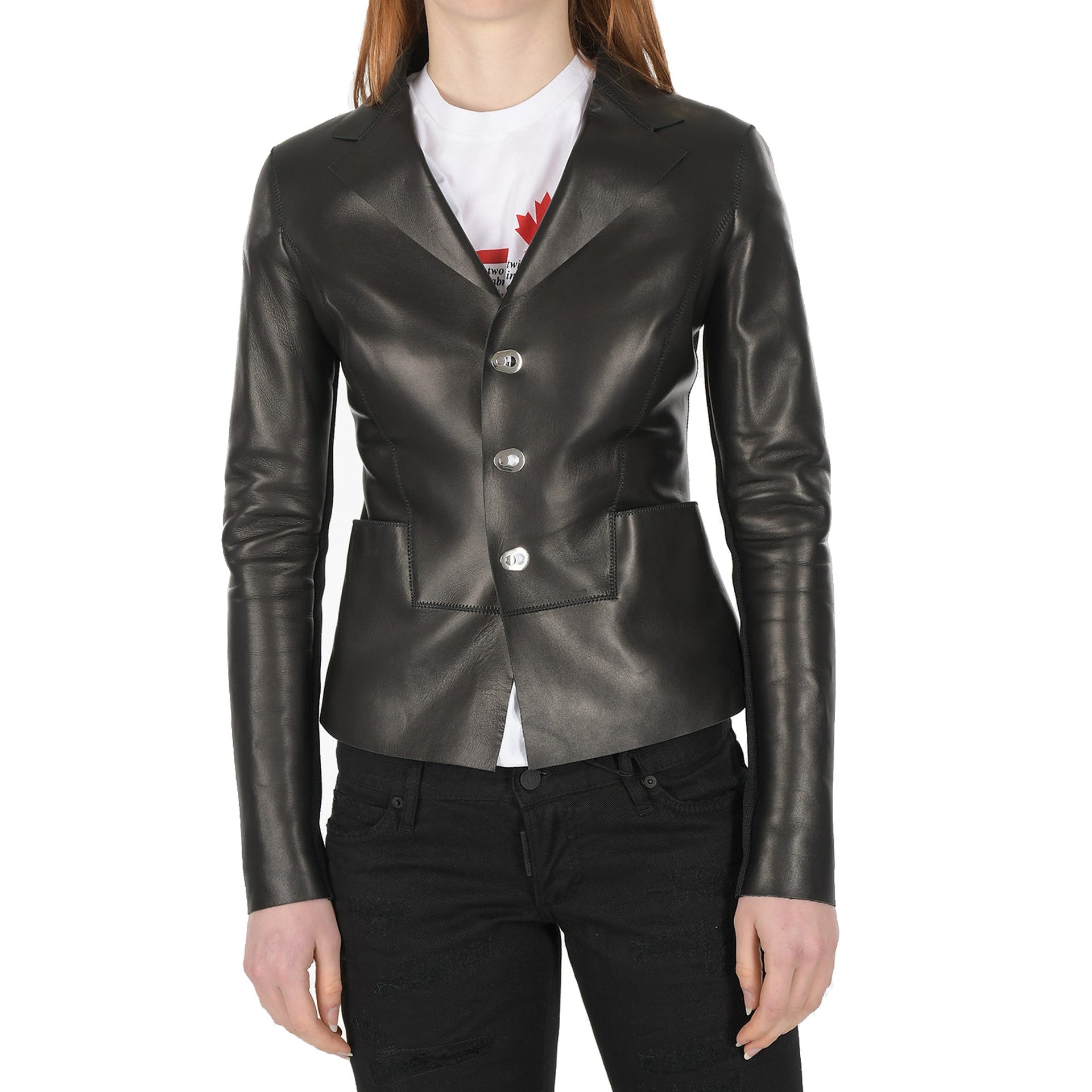 Dsquared2 Leather Jacket Women DSQUARED2