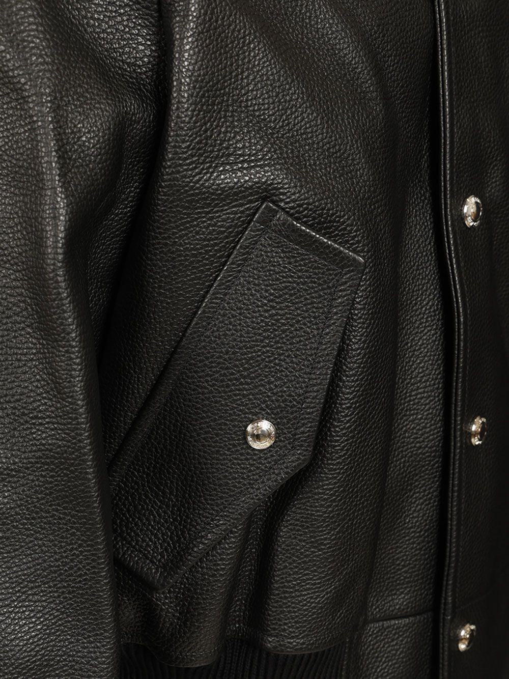 Thom Browne Men 4-Bar Leather Bomber Jacket