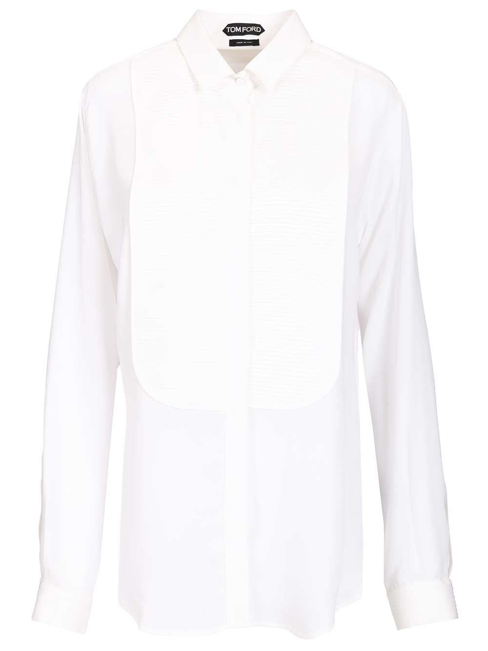 Tom Ford Women Silk Tuxedo Shirt TOM FORD