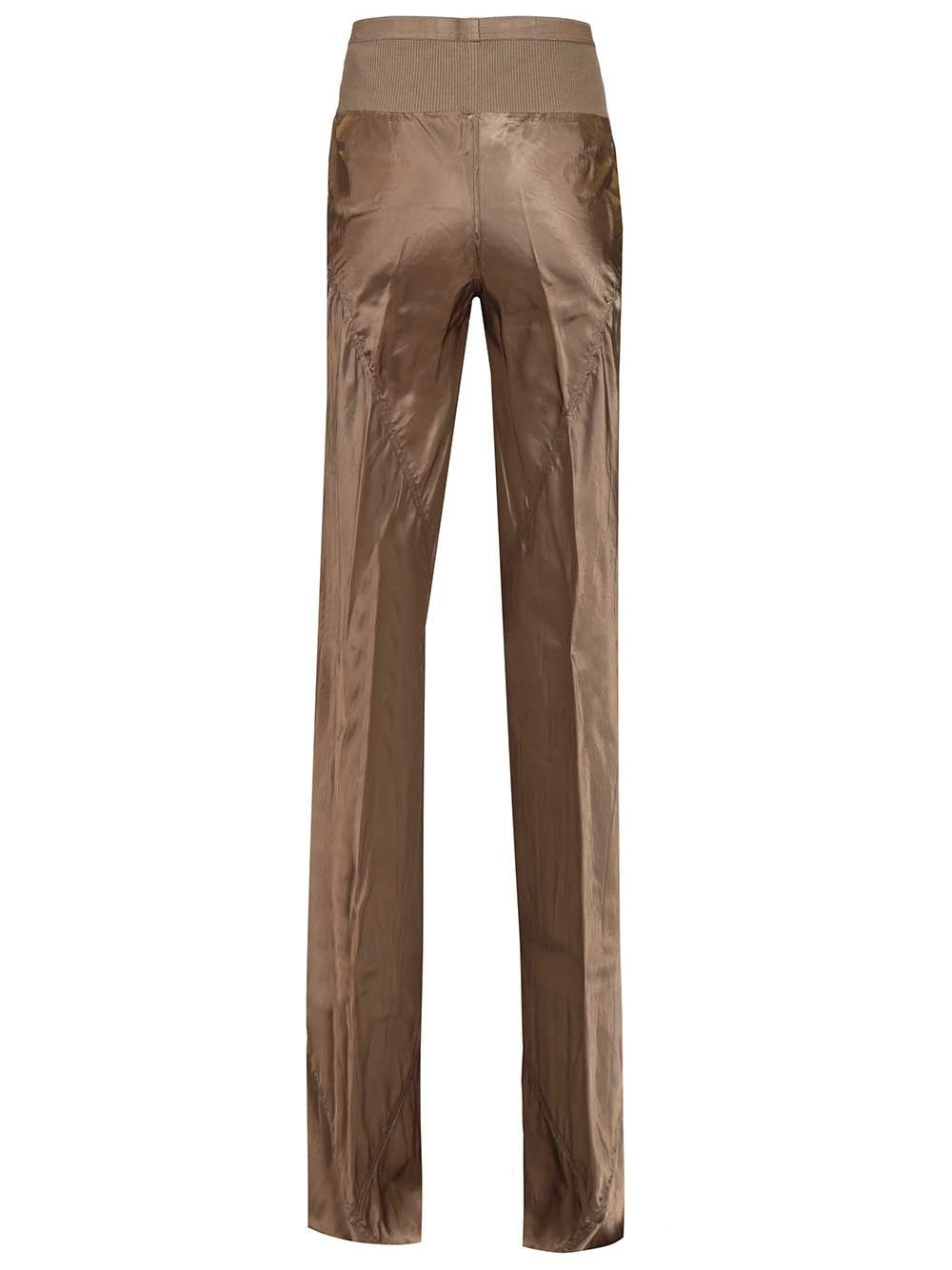 Rick Owens Women Bias Satin Flared Trousers RICK OWENS