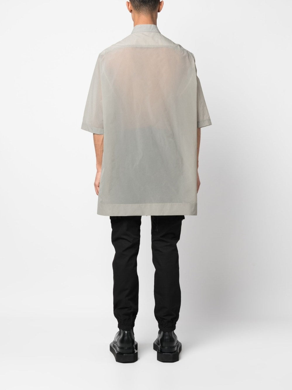 Rick Owens Men Oversized Shirt With Check Pattern RICK OWENS