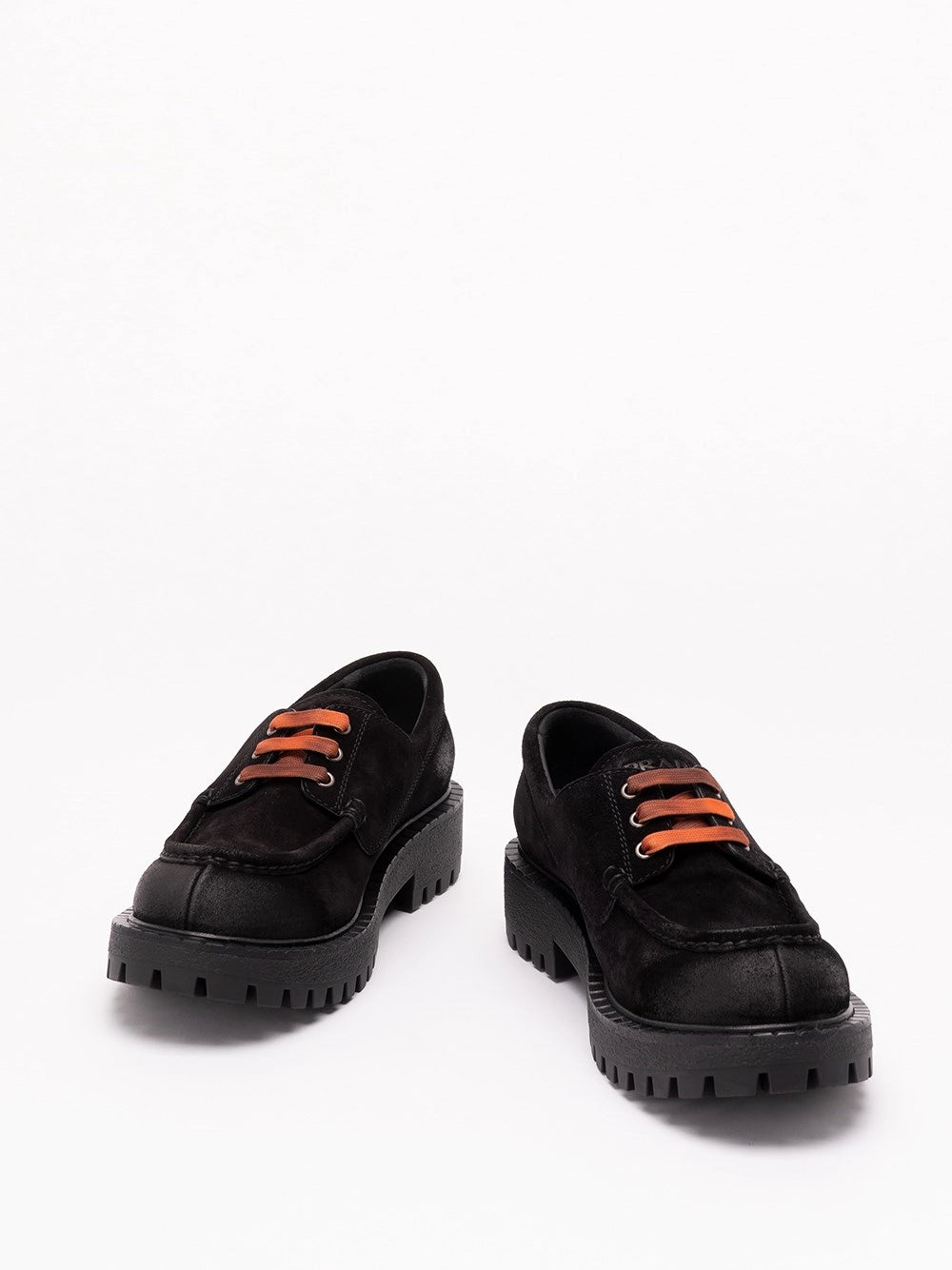 Prada Men Laced Suede Loafers PRADA