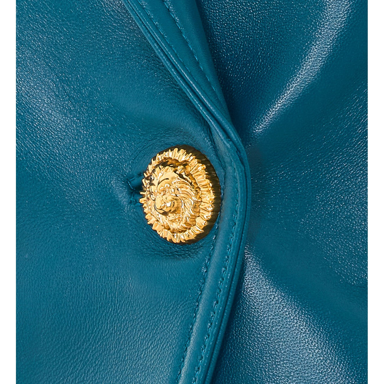 Balmain Women 6 Buttons Double Breasted Leather Jacket BALMAIN