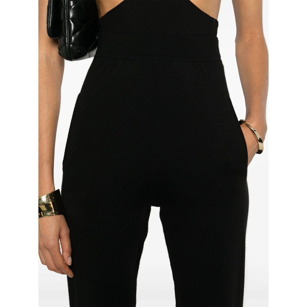 Saint Laurent Black Trousers - Track Pants Women SAINT LAURENT