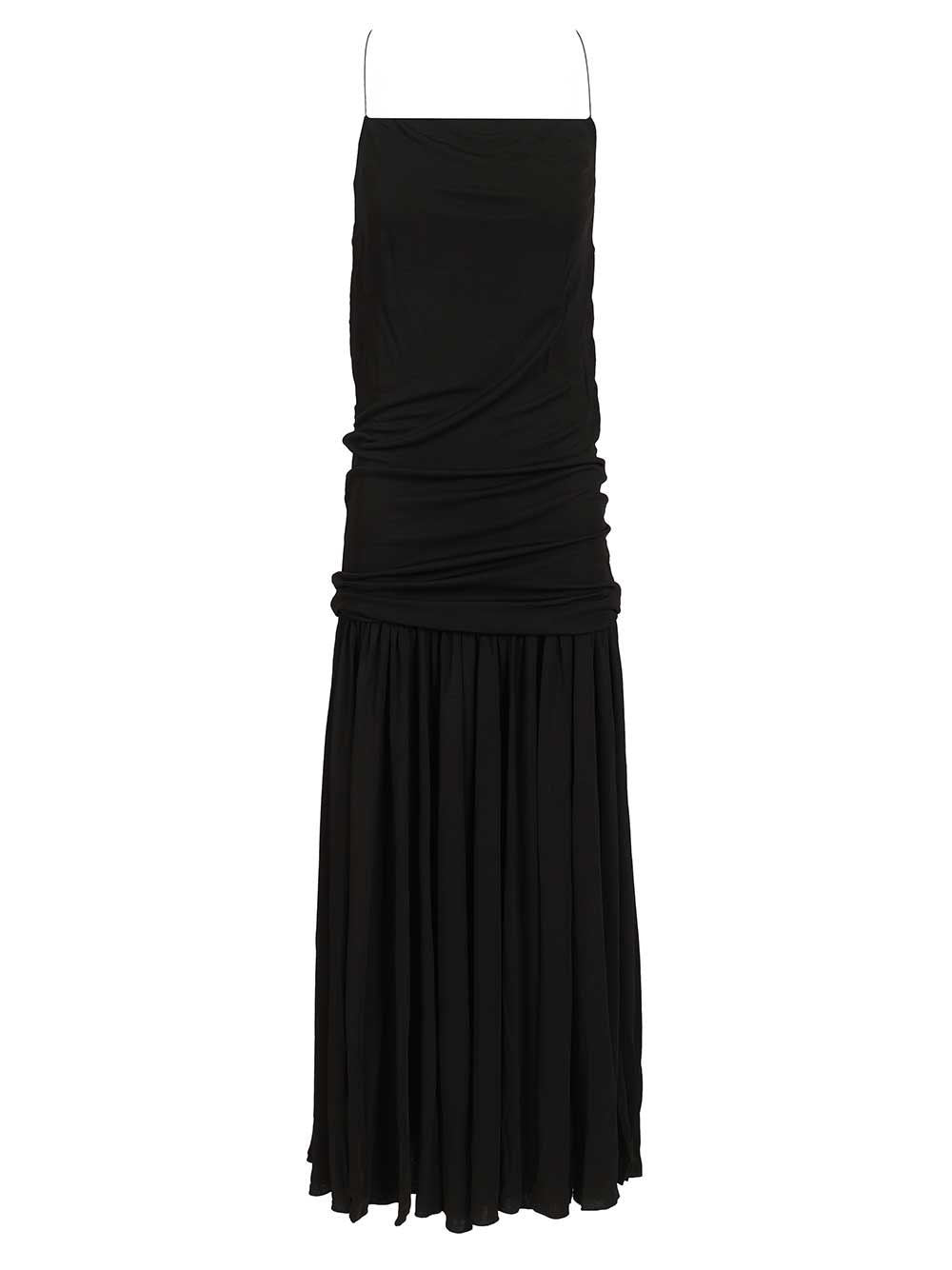 Jacquemus Women Abiha Gathered Jersey Midi Dress JACQUEMUS