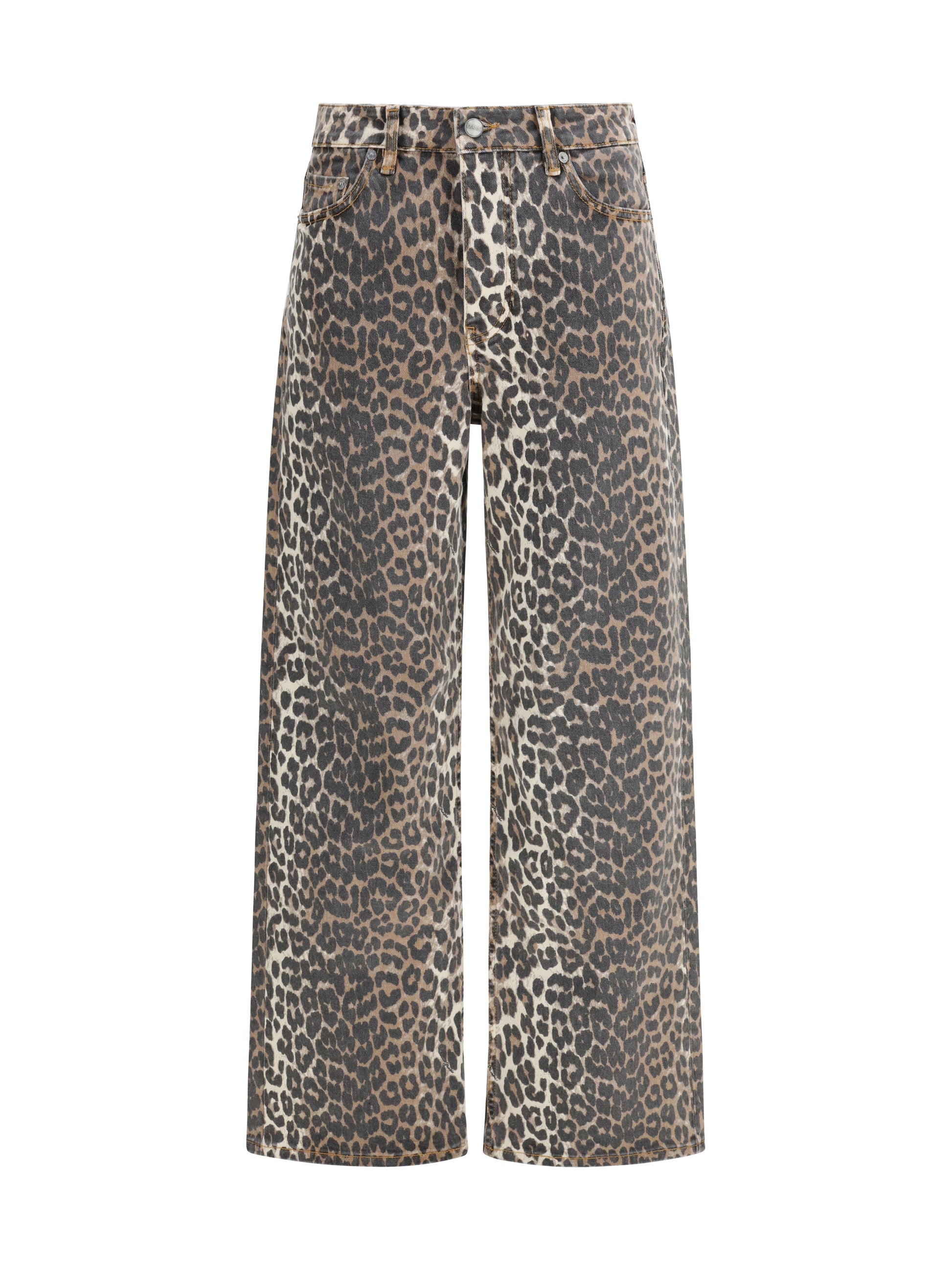 Ganni Women Animal Print Jeans GANNI