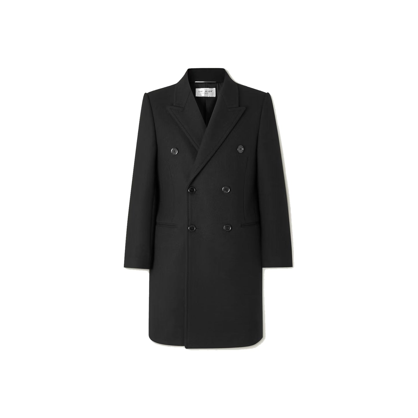 Saint Laurent Double-Breasted Wool Coat Men SAINT LAURENT
