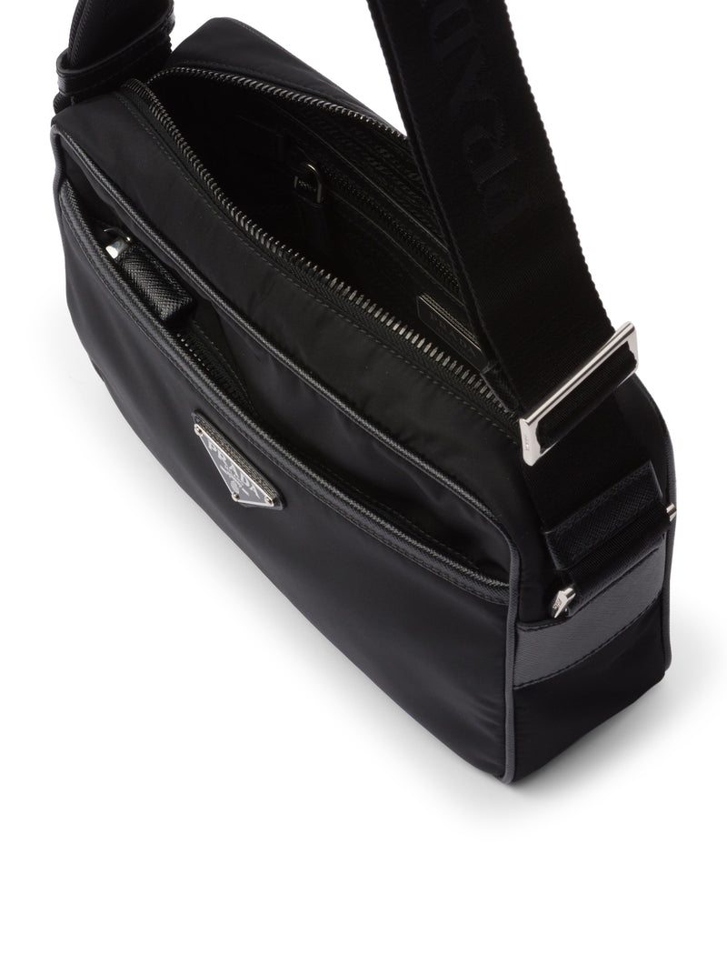 Prada Men Shoulder Bag In Re-Nylon And Saffiano PRADA