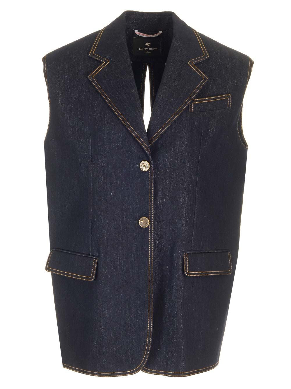 Etro Women Denim Waistcoat ETRO