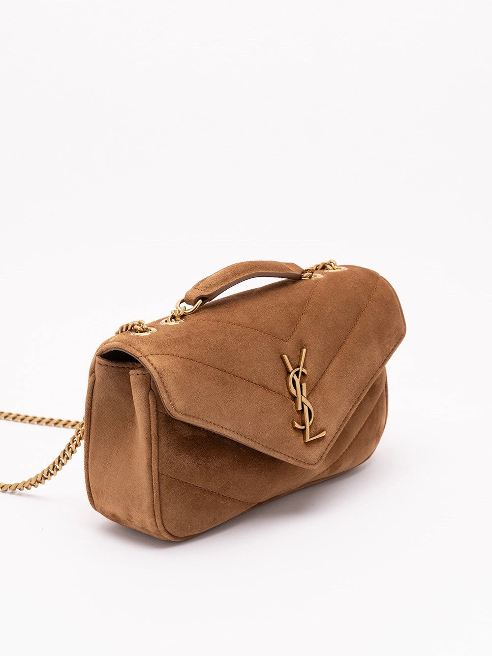 Saint Laurent Women Loulou Mini In Suede SAINT LAURENT