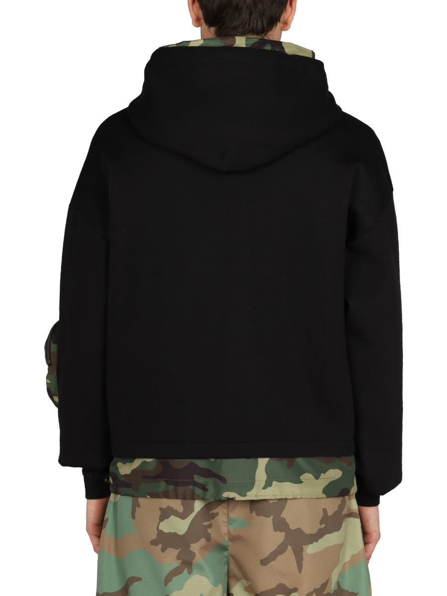 Dolce & Gabbana Men Sweatshirt With Camo Details DOLCE & GABBANA