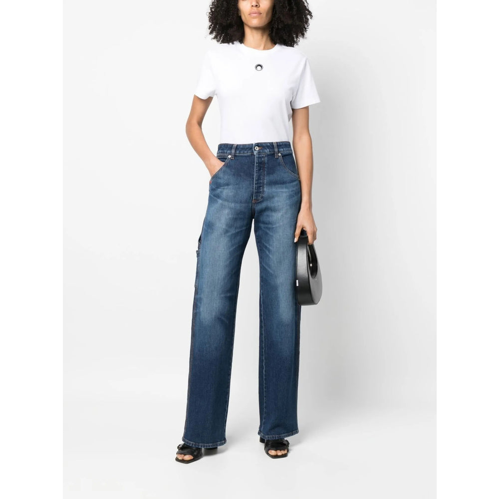 Heron Preston Blue Denim - Wide-Leg Jeans Women HERON PRESTON
