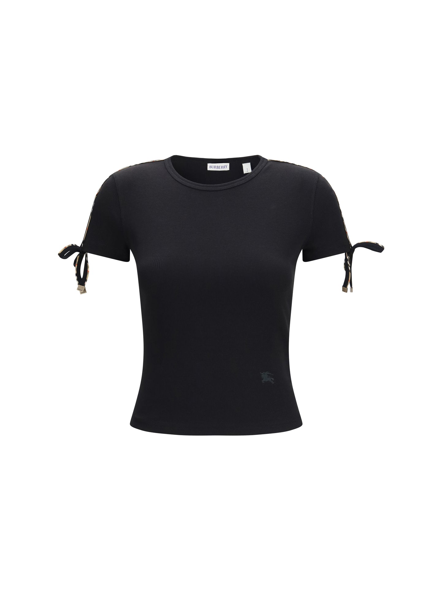Burberry Women Cotton Lace-Detail T-Shirt BURBERRY