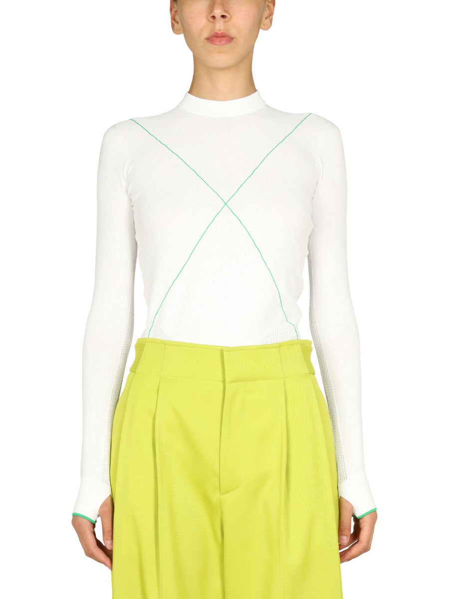 Bottega Veneta Women Contrasting Seams Sweater BOTTEGA VENETA